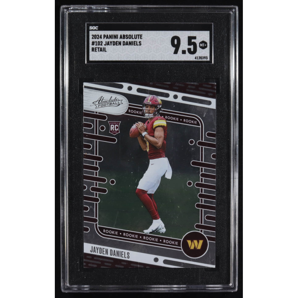 Jayden Daniels 2024 Panini Absolute Retail #102 RC (SGC 9.5) at PristineAuction.com
