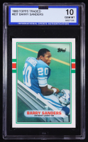 Barry Sanders 1989 Topps Traded #83T RC (ISA 10) at PristineAuction.com