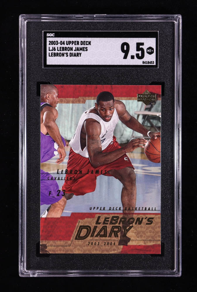 LeBron James 2003-04 Upper Deck LeBron's Diary #LJ6 RC (SGC 9.5) at PristineAuction.com LeBron James 2003-04 Upper Deck LeBron's Diary #LJ6 RC (SGC 9.5) at PristineAuction.com