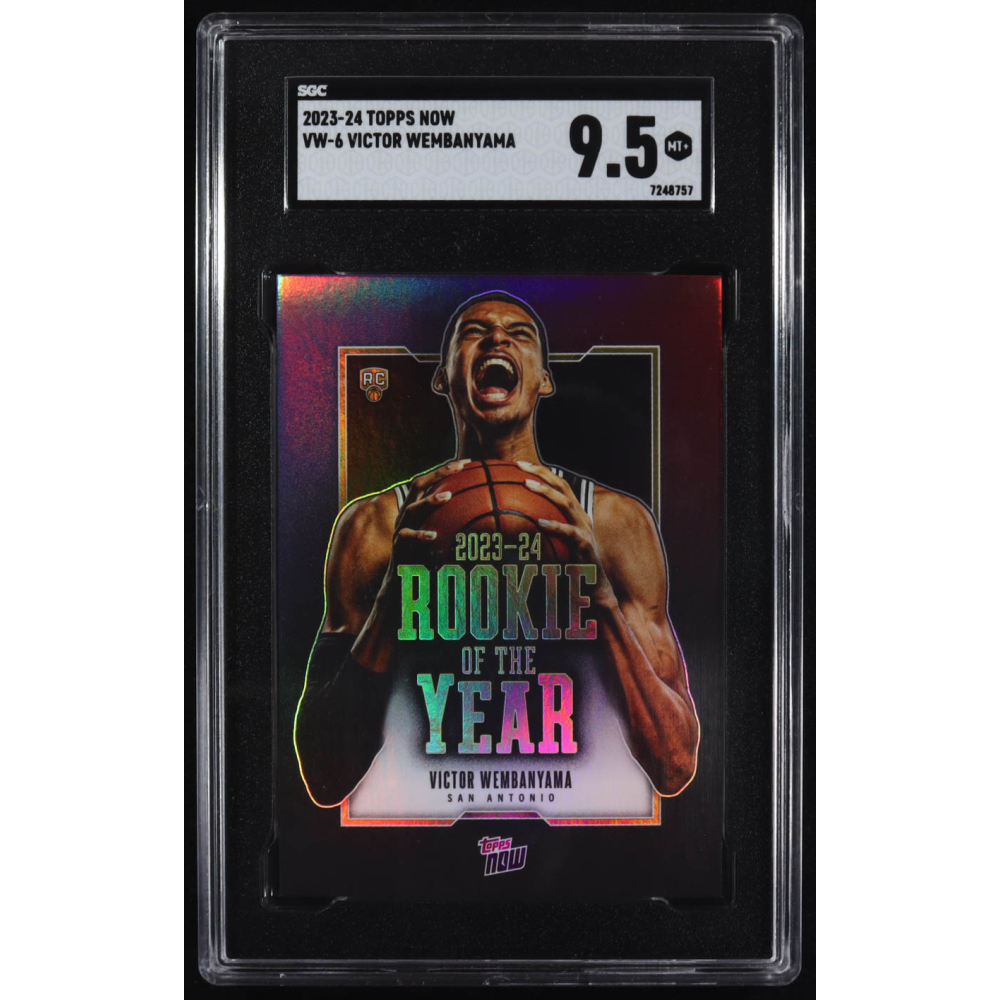 Victor Wembanyama 2023-24 Topps Now Rookie Of The Year #VW-6 RC (SGC 9.5) at PristineAuction.com