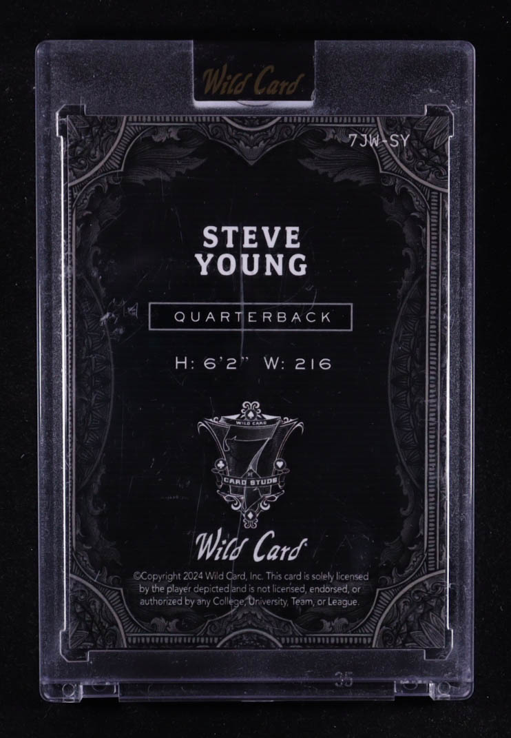 Steve Young 2024 Wild Card 7 Card Studs Joker Bronze Lava #SY #1/1 at PristineAuction.com Steve Young 2024 Wild Card 7 Card Studs Joker Bronze Lava #SY #1/1 at PristineAuction.com