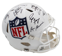 Steve Young, Joe Montana, Brett Favre | Hall of Fame Quarterback Full-Size Authentic On-Field Speed Helmet Signed By (7) (JSA) at PristineAuction.com