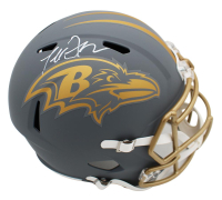 Terrell Suggs Signed Ravens Full-Size Slate Alternate Speed Helmet (Beckett) at PristineAuction.com
