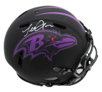 Terrell Suggs Signed Ravens Full-Size Authentic On-Field Eclipse Alternate Speed Helmet (Beckett) at PristineAuction.com