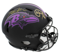 Haloti Ngata & Terrell Suggs Signed Ravens Full-Size Authentic On-Field Eclipse Alternate Speed Helmet (Beckett & Radtke) at PristineAuction.com