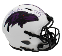 Haloti Ngata & Terrell Suggs Signed Ravens Full-Size Authentic On-Field Lunar Eclipse Alternate Speed Helmet (Beckett & Radtke) at PristineAuction.com
