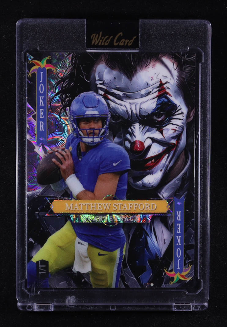 Matthew Stafford 2025 Wild Card Jokers Wild Black Scope #MSNn04 #1/1 at PristineAuction.com Matthew Stafford 2025 Wild Card Jokers Wild Black Scope #MSNn04 #1/1 at PristineAuction.com