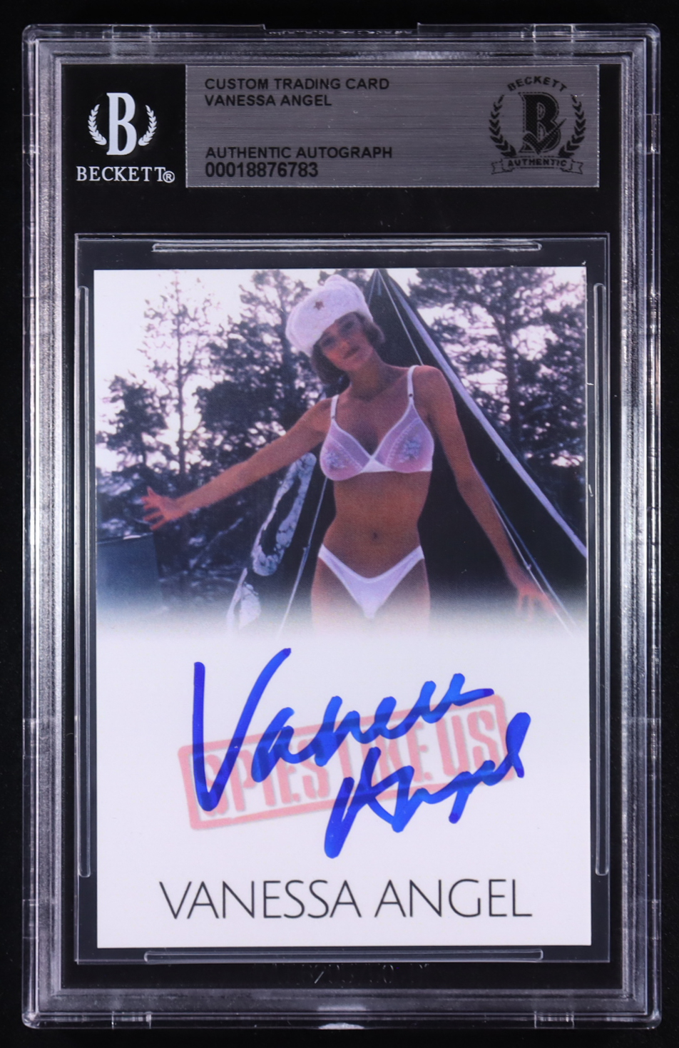 Vanessa Angel Signed Custom Trading Card #NNO (BGS | Autograph Graded Authetnic) at PristineAuction.com Vanessa Angel Signed Custom Trading Card #NNO (BGS | Autograph Graded Authetnic) at PristineAuction.com