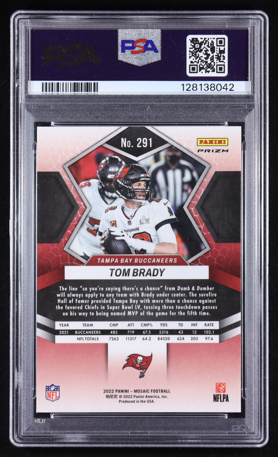 Tom Brady 2022 Panini Mosaic Mosaic #291 MVP (PSA 9) at PristineAuction.com Tom Brady 2022 Panini Mosaic Mosaic #291 MVP (PSA 9) at PristineAuction.com