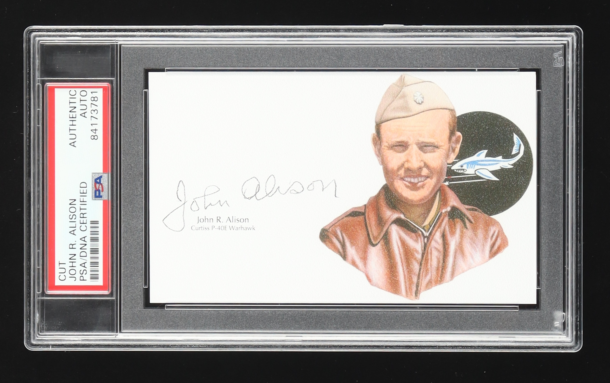 John R. Alison Signed Cut With Portrait (PSA) at PristineAuction.com John R. Alison Signed Cut With Portrait (PSA) at PristineAuction.com