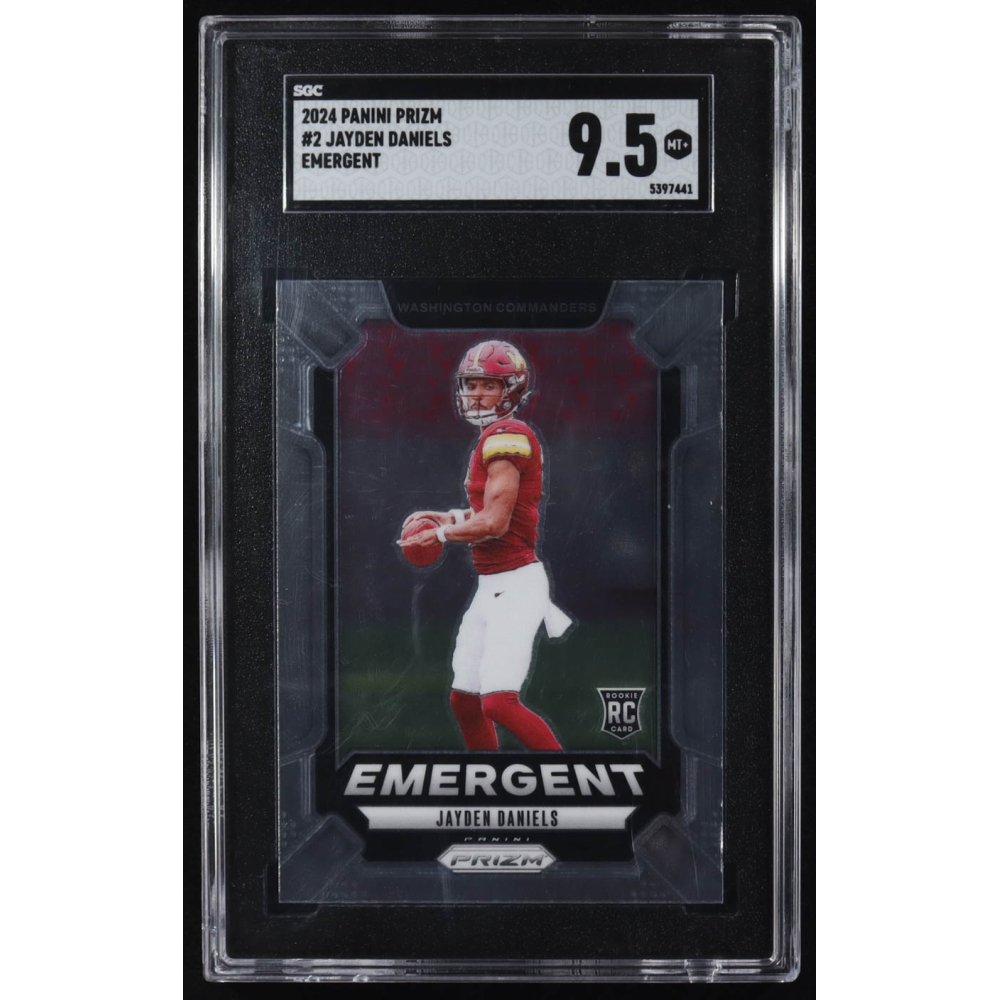 Jayden Daniels 2024 Panini Prizm Emergent #2 RC (SGC 9.5) at PristineAuction.com