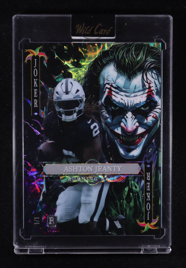 Ashton Jeanty 2025 Wild Card Jokers Wild Black Scope #AJNd01 RC #1/1 at PristineAuction.com Ashton Jeanty 2025 Wild Card Jokers Wild Black Scope #AJNd01 RC #1/1 at PristineAuction.com
