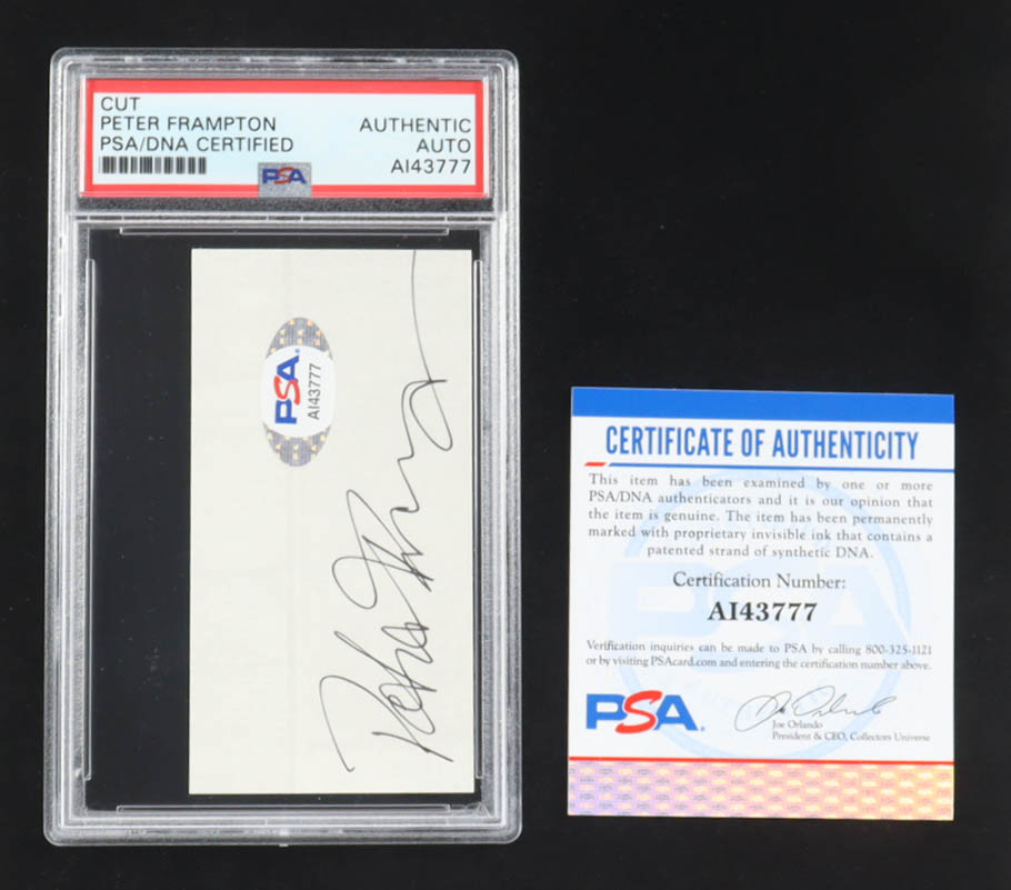 Peter Frampton Signed Cut (PSA) at PristineAuction.com Peter Frampton Signed Cut (PSA) at PristineAuction.com