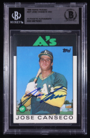 Jose Canseco Signed 1986 Topps Traded XRC #20T (BGS | Autograph Graded Authetnic) at PristineAuction.com