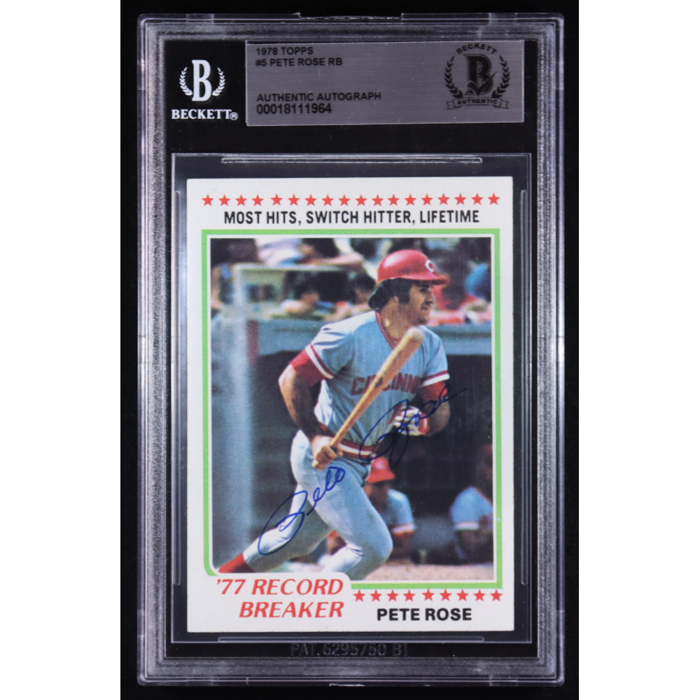 Pete Rose Signed 1978 Topps RB #5 (BGS | Autograph Graded Authetnic) at PristineAuction.com