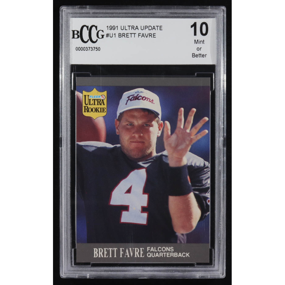 Brett Favre 1991 Fleer Ultra Update #U1 RC (BCCG 10) at PristineAuction.com