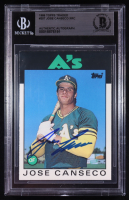 Jose Canseco Signed 1986 Topps Traded XRC #20T (BGS | Autograph Graded Authetnic) at PristineAuction.com