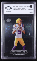Jayden Daniels 2023 Leaf Trinity Mega Box Steel Stars and Dots #S45 (BCCG 9) at PristineAuction.com