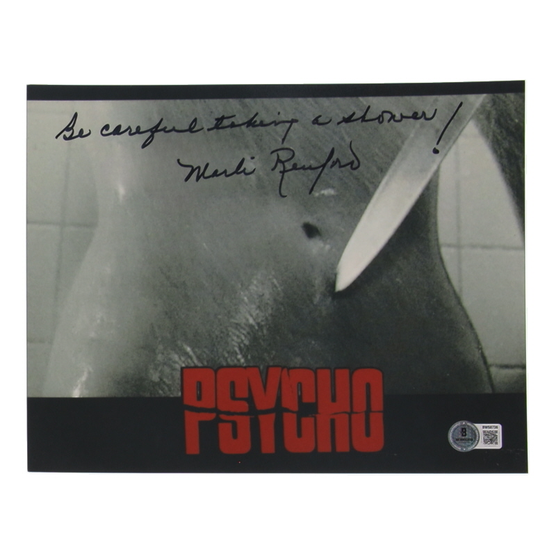 Marli Renfro Signed "Psycho" 8x10 Photo Inscribed "Be careful taking a shower!" (Beckett) at PristineAuction.com Marli Renfro Signed "Psycho" 8x10 Photo Inscribed "Be careful taking a shower!" (Beckett) at PristineAuction.com