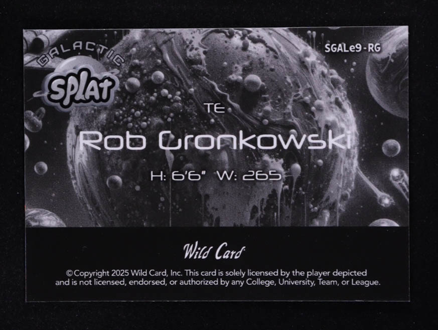 Rob Gronkowski 2025 Wild Card Galactic Splat Lava #RG #1/1 at PristineAuction.com Rob Gronkowski 2025 Wild Card Galactic Splat Lava #RG #1/1 at PristineAuction.com
