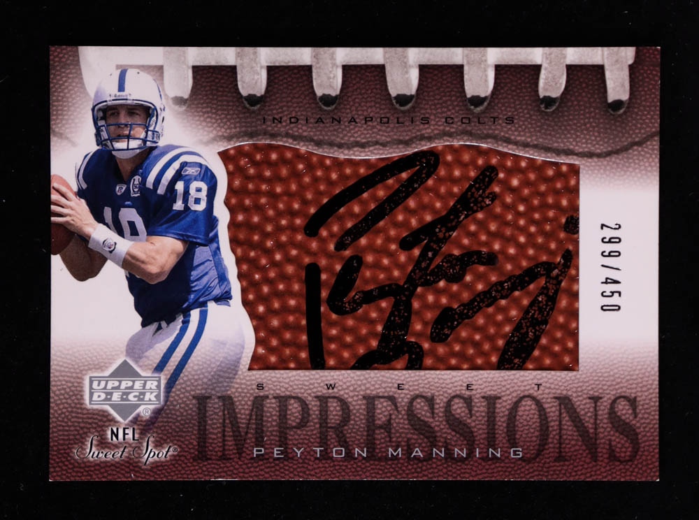 Peyton Manning 2002 Sweet Spot Sweet Impressions Autographs #SIPM2 #299/450 at PristineAuction.com Peyton Manning 2002 Sweet Spot Sweet Impressions Autographs #SIPM2 #299/450 at PristineAuction.com
