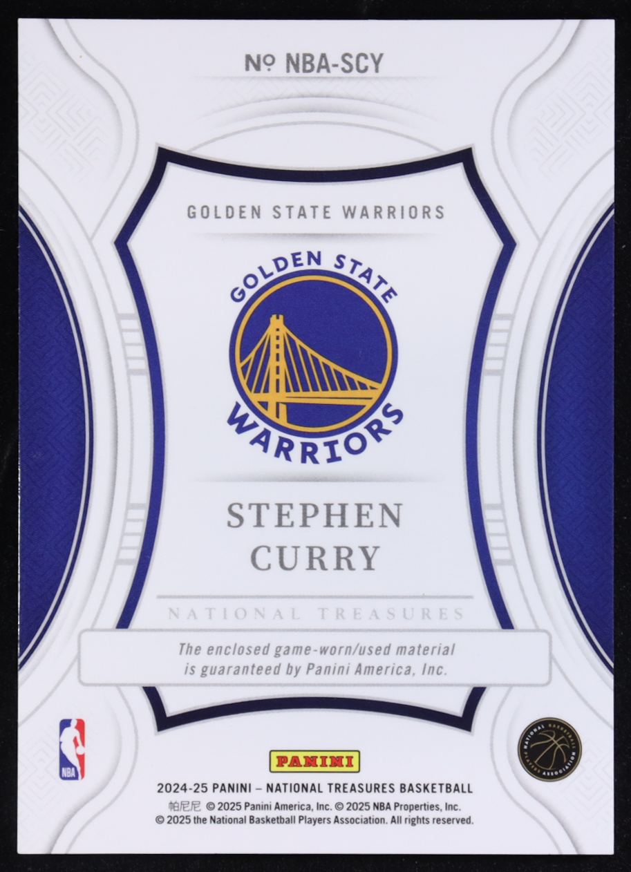 Stephen Curry 2024-25 Panini National Treasures NBA Materials #23 #29/99 at PristineAuction.com Stephen Curry 2024-25 Panini National Treasures NBA Materials #23 #29/99 at PristineAuction.com