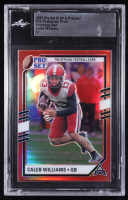 Caleb Williams 2022 Pro Set Draft and Prospect Prismatic Red Pre-Production Proof #NNO #1/1 (Leaf) at PristineAuction.com