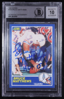 Bruce Matthews Signed 1989 Score #109 RC (BGS | Autograph Graded 10) at PristineAuction.com