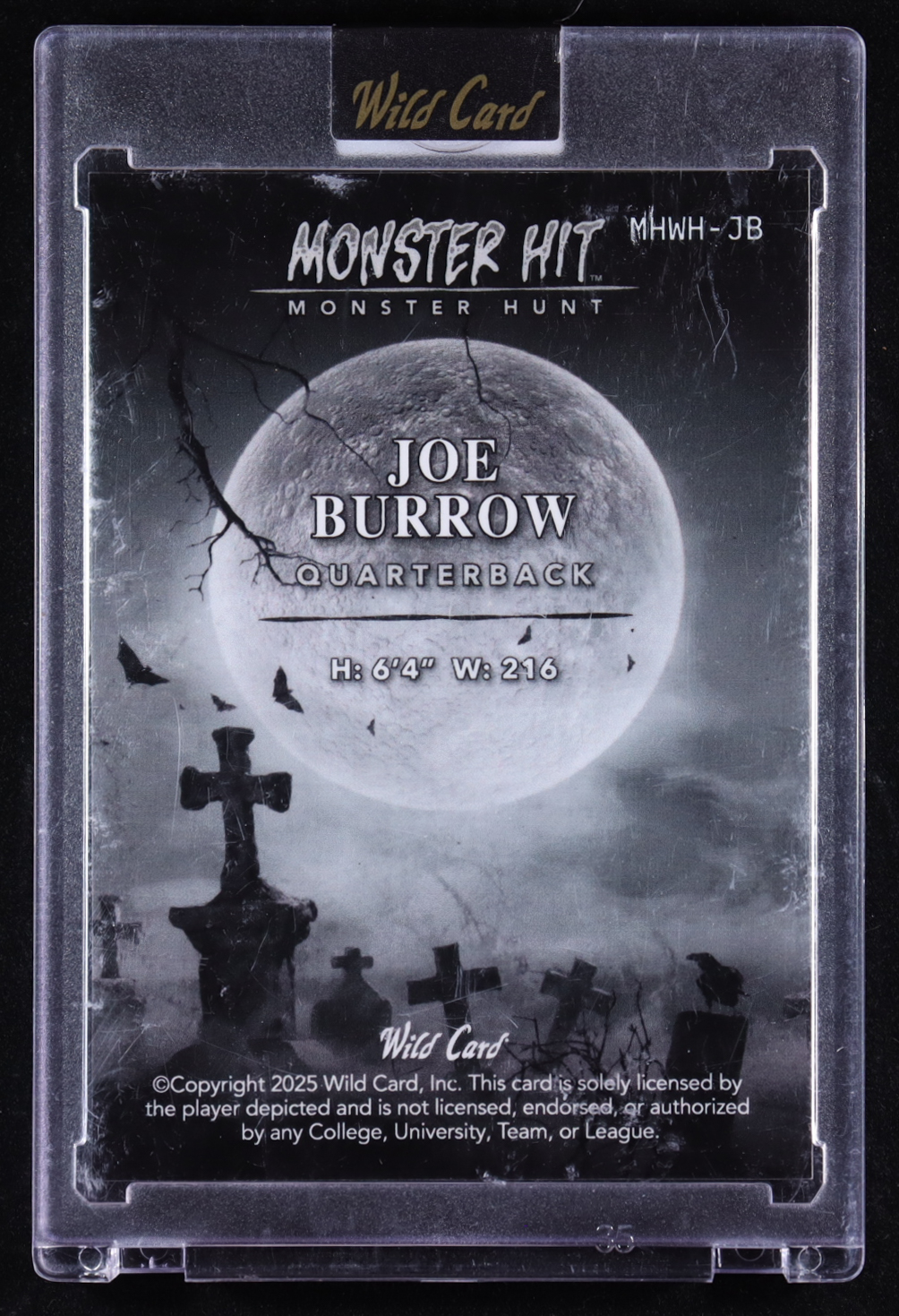 Joe Burrow 2025 Wild Card Haunted Hits Monster Hunt Witch Orange Lazer #JK #1/1 at PristineAuction.com Joe Burrow 2025 Wild Card Haunted Hits Monster Hunt Witch Orange Lazer #JK #1/1 at PristineAuction.com
