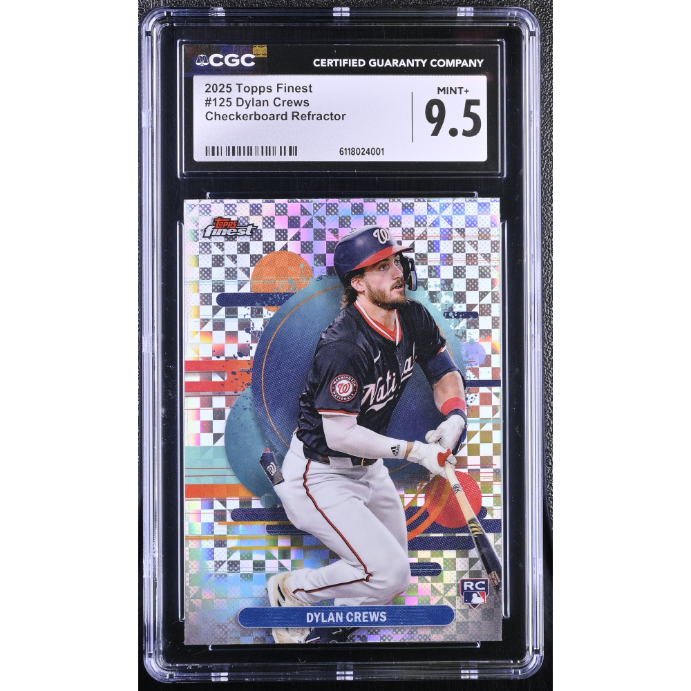 Dylan Crews 2025 Topps Finest Checkerboard Refractor #125 RC (CGC 9.5) at PristineAuction.com