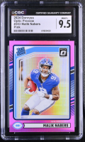 Malik Nabers 2024 Donruss Optic Preview Pink #383 RR RC (CGC 9.5) at PristineAuction.com