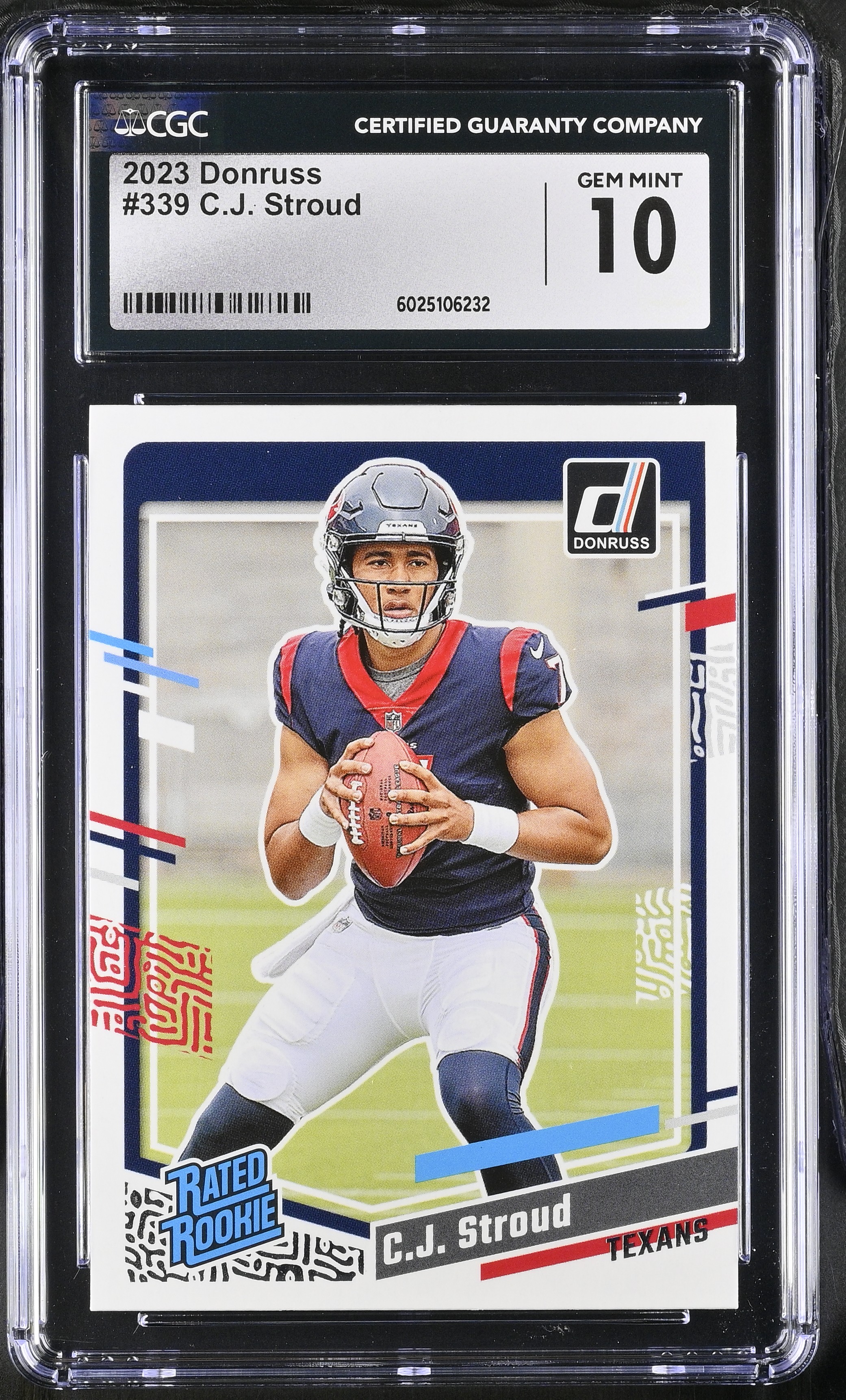 C.J. Stroud 2023 Donruss #339 RR RC (CGC GEM MINT 10) at PristineAuction.com C.J. Stroud 2023 Donruss #339 RR RC (CGC GEM MINT 10) at PristineAuction.com