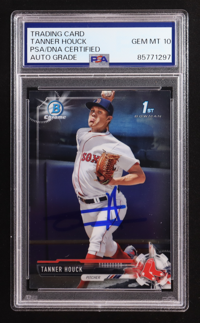 Tanner Houck Signed 2018 Bowman 1st Draft Chrome #BDC-65 RC (PSA | Autograph Graded PSA 10) at PristineAuction.com Tanner Houck Signed 2018 Bowman 1st Draft Chrome #BDC-65 RC (PSA | Autograph Graded PSA 10) at PristineAuction.com