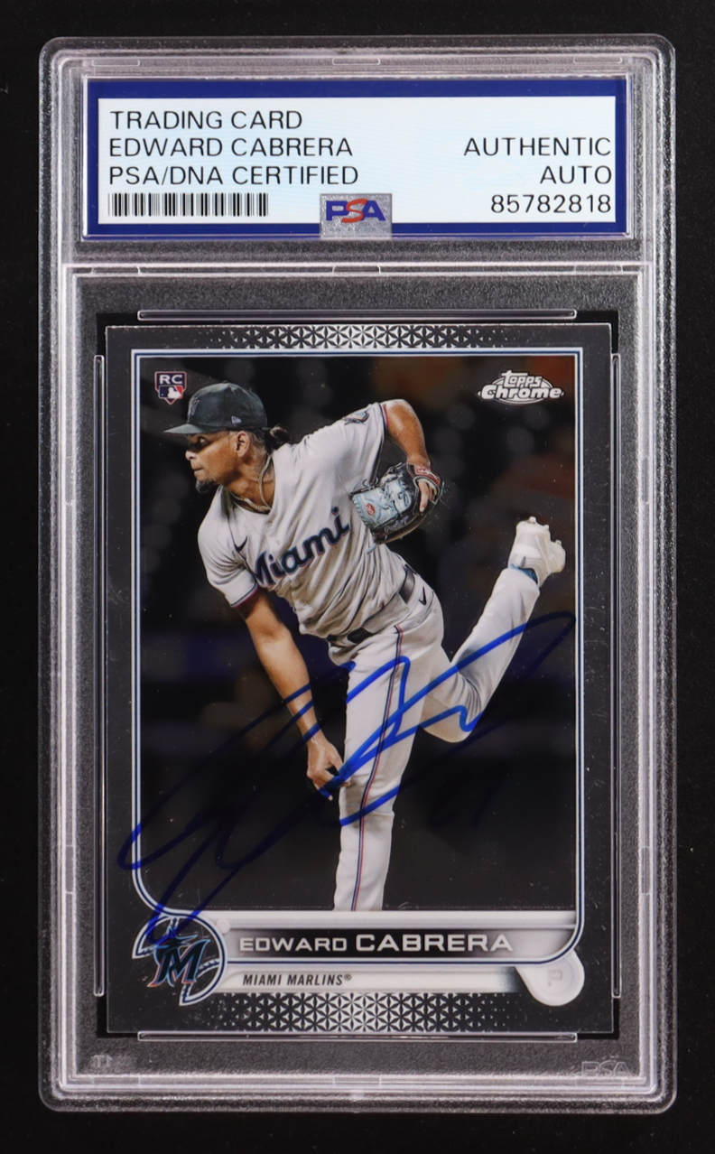Edward Cabrera Signed 2019 Topps Chrome #64 RC (PSA | Autograph Graded PSA 10) at PristineAuction.com Edward Cabrera Signed 2019 Topps Chrome #64 RC (PSA | Autograph Graded PSA 10) at PristineAuction.com