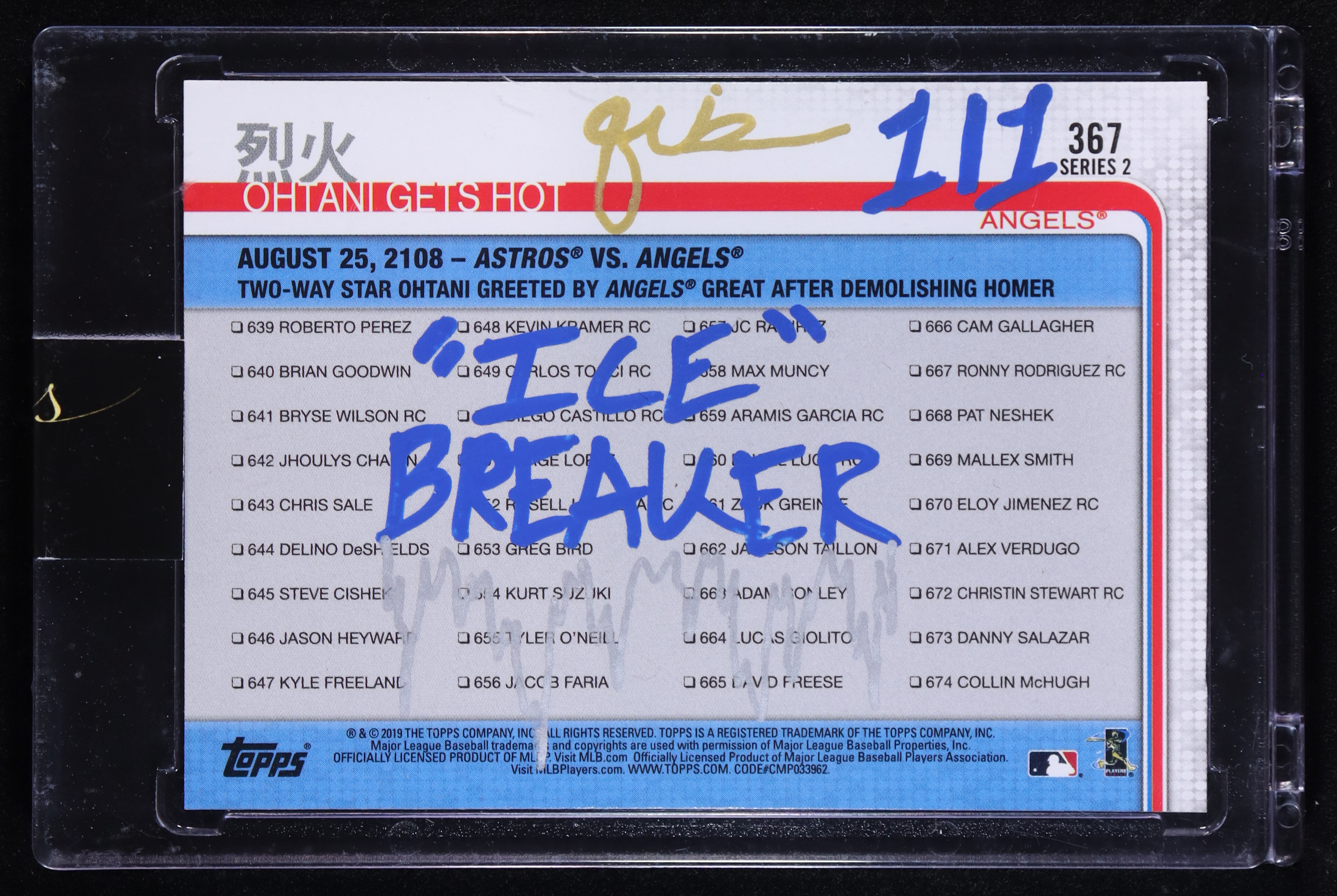 Shohei Ohtani / Mike Trout 2021 Topps Project 70 Ice Breaker #367 #1/1 at PristineAuction.com Shohei Ohtani / Mike Trout 2021 Topps Project 70 Ice Breaker #367 #1/1 at PristineAuction.com