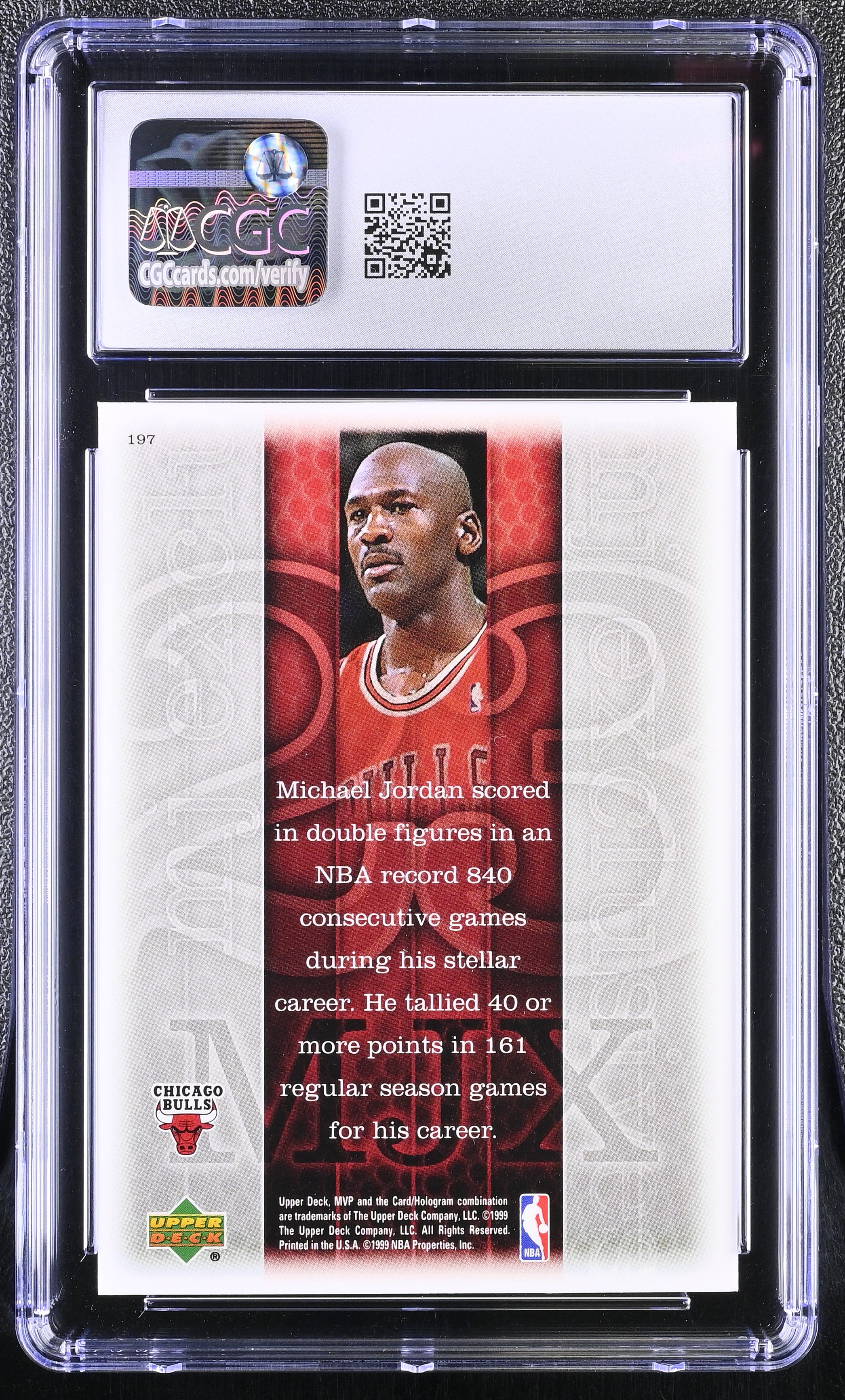 Michael Jordan 1999-00 Upper Deck MVP #197 (CGC 9.5) at PristineAuction.com Michael Jordan 1999-00 Upper Deck MVP #197 (CGC 9.5) at PristineAuction.com