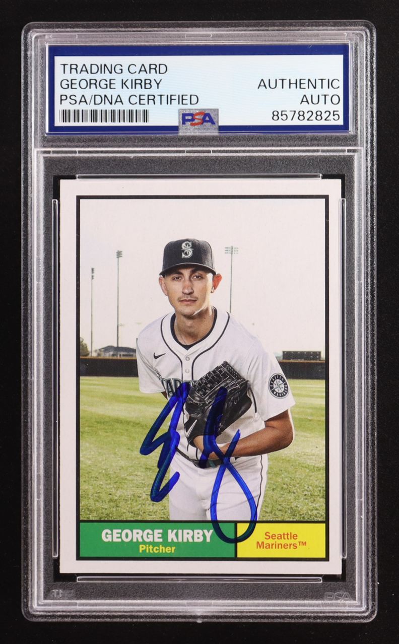 George Kirby Signed 2024 Topps Archives #70 (PSA) at PristineAuction.com George Kirby Signed 2024 Topps Archives #70 (PSA) at PristineAuction.com