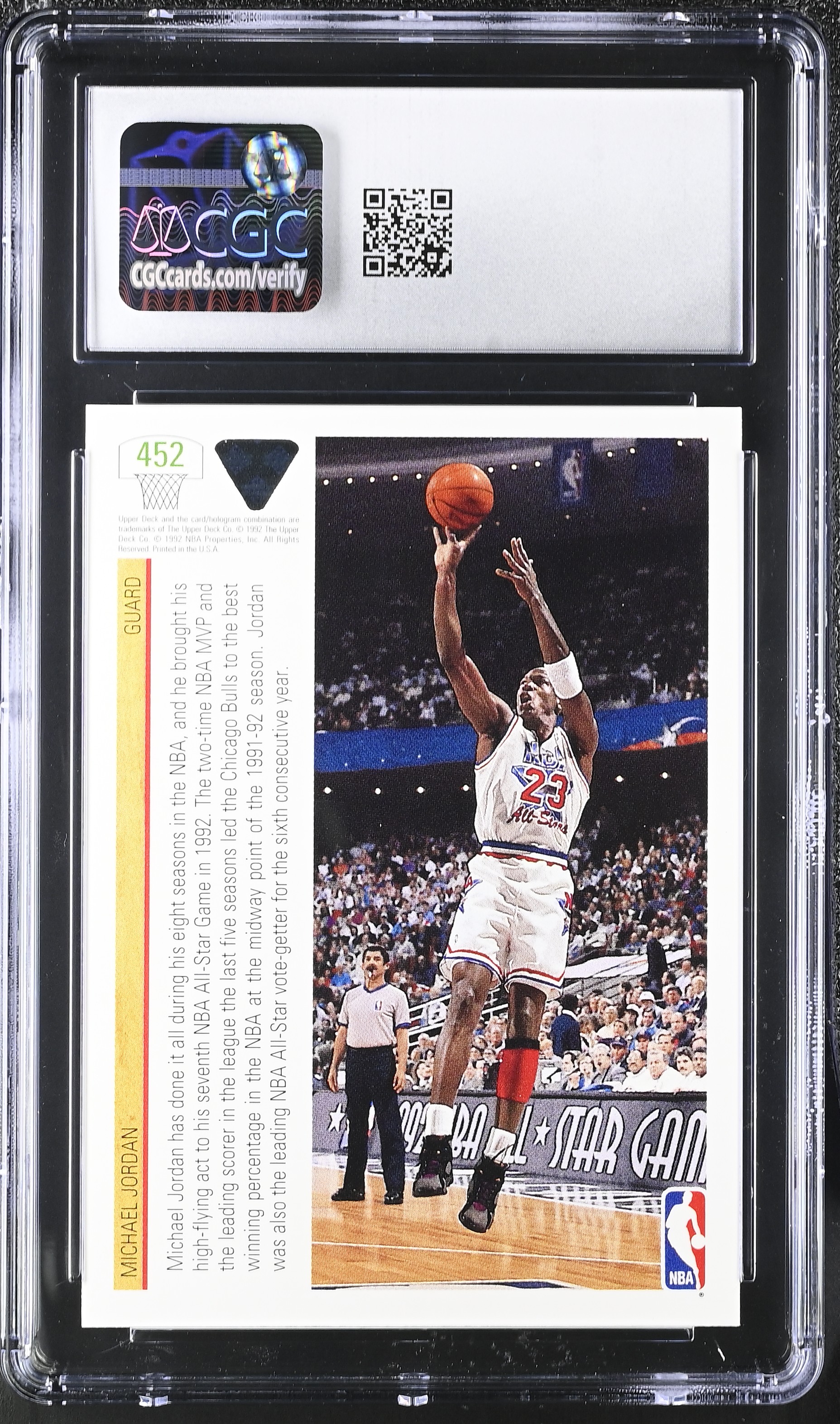 Michael Jordan 1991-92 Upper Deck #452 AS (CGC 10) at PristineAuction.com Michael Jordan 1991-92 Upper Deck #452 AS (CGC 10) at PristineAuction.com