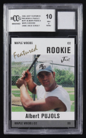 Albert Pujols 2004 Just Featured Preview Pujols #AP1 RC With Game-Used Jersey (BCCG 10) at PristineAuction.com