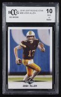 Josh Allen 2018 Leaf Rookie Star #08 RC (BCCG 10) at PristineAuction.com