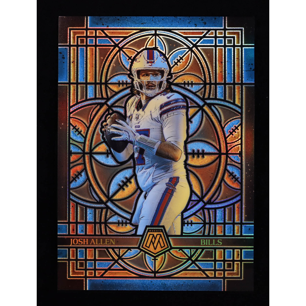 Josh Allen 2025 Panini Mosaic Stained Glass Oversized #2 at PristineAuction.com