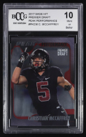Christian McCaffrey 2017 Sage Hit Premier Draft Peak Performance #PKCM RC (BCCG 10) at PristineAuction.com