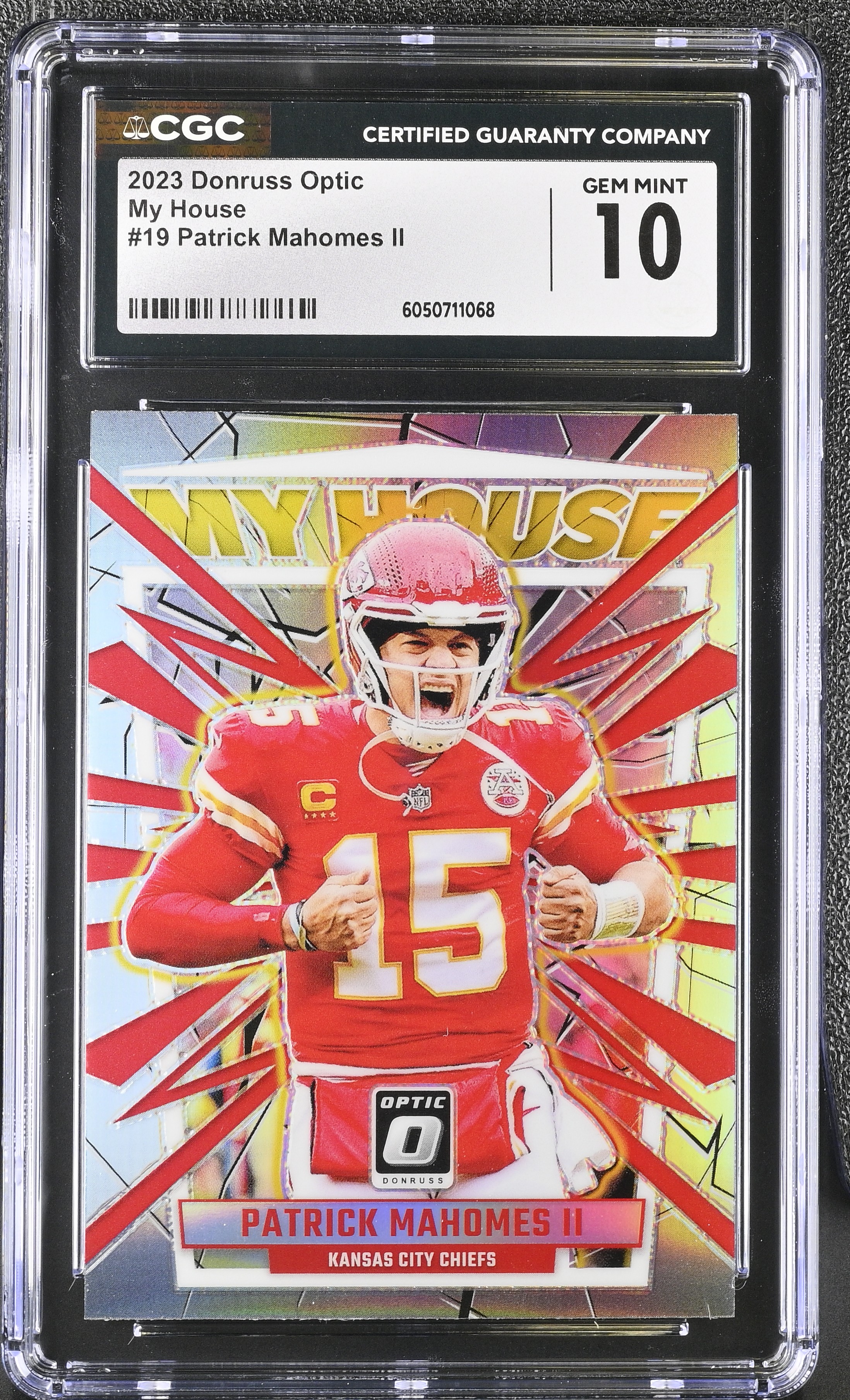 Patrick Mahomes II 2023 Donruss Optic My House #19 (CGC 10) at PristineAuction.com Patrick Mahomes II 2023 Donruss Optic My House #19 (CGC 10) at PristineAuction.com