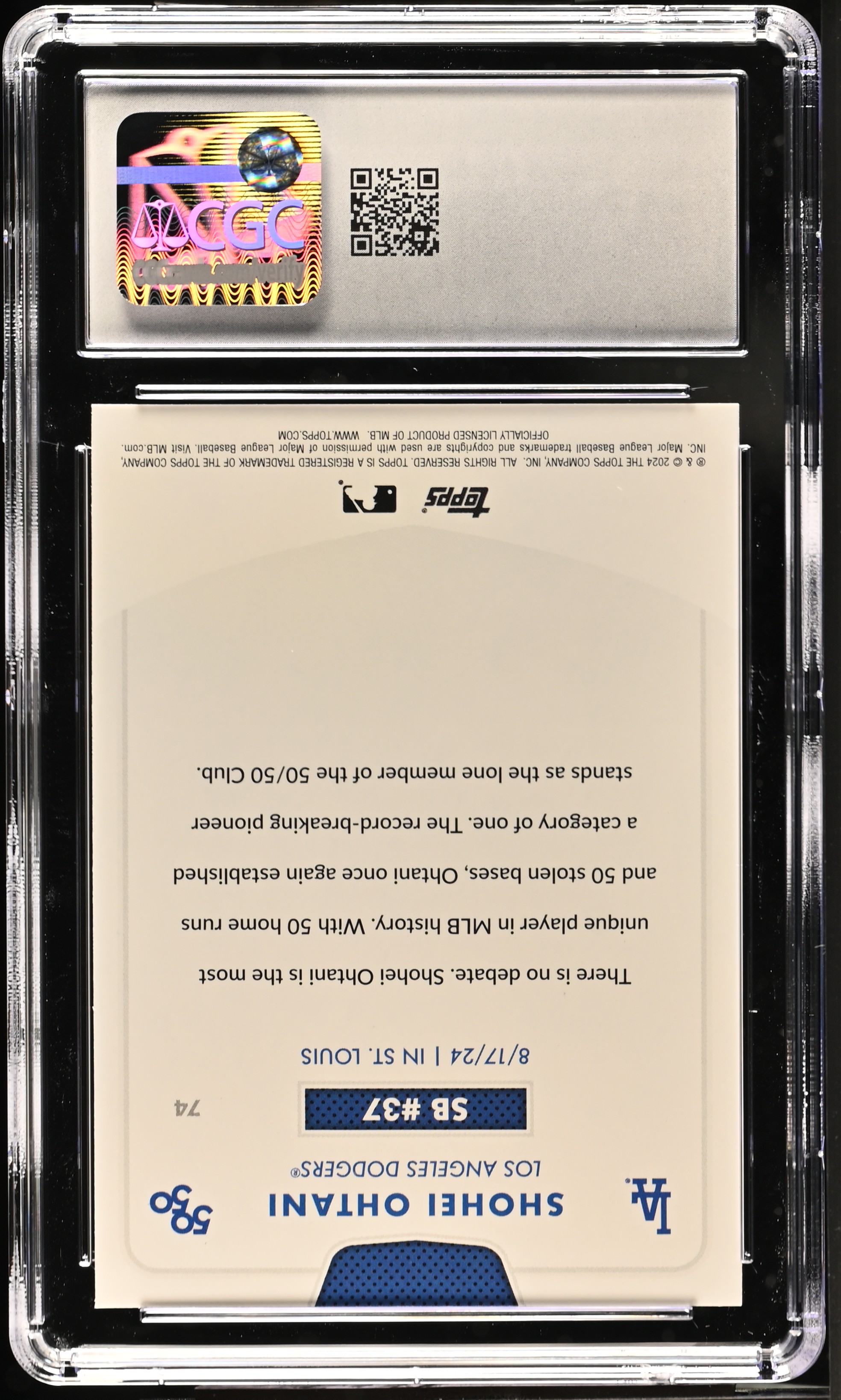 Shohei Ohtani 2024 Topps 50/50 #74 (CGC 9) at PristineAuction.com Shohei Ohtani 2024 Topps 50/50 #74 (CGC 9) at PristineAuction.com