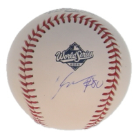 Emmet Sheehan Signed Official 2025 World Series Logo Baseball (JSA) at PristineAuction.com