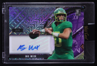 Bo Nix 2023 Wild Card QB1 On the Clock Purple Mojo #BN1A #1/4 RC at PristineAuction.com