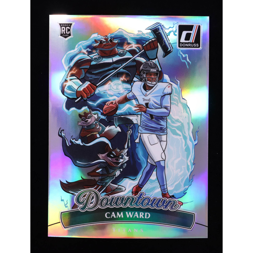 Cam Ward 2025 Donruss Downtown! Oversize #12 RC at PristineAuction.com