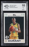 Kevin Durant 2007-08 Topps Rookie Set #2 RC (BCCG 10) at PristineAuction.com