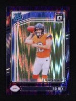 Bo Nix 2024 Donruss Optic Purple Shock #209 RR RC at PristineAuction.com
