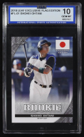 Shohei Ohtani 2018 Leaf Exclusive Flag Edition #FL01 RC (ISA 10) at PristineAuction.com